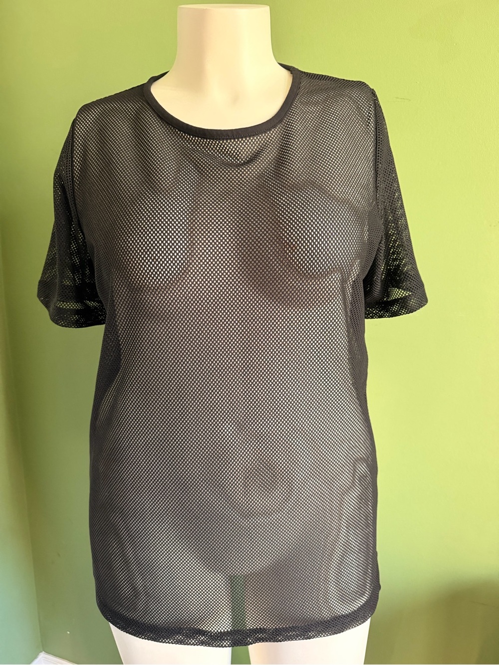 LA EXPRESS  Mesh Short-Sleeve Women's Top